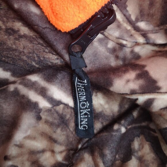Thermo King Men's Size Small Full Zip Reversible (Camo/Orange) Hunting Jacket - Picture 5 of 14